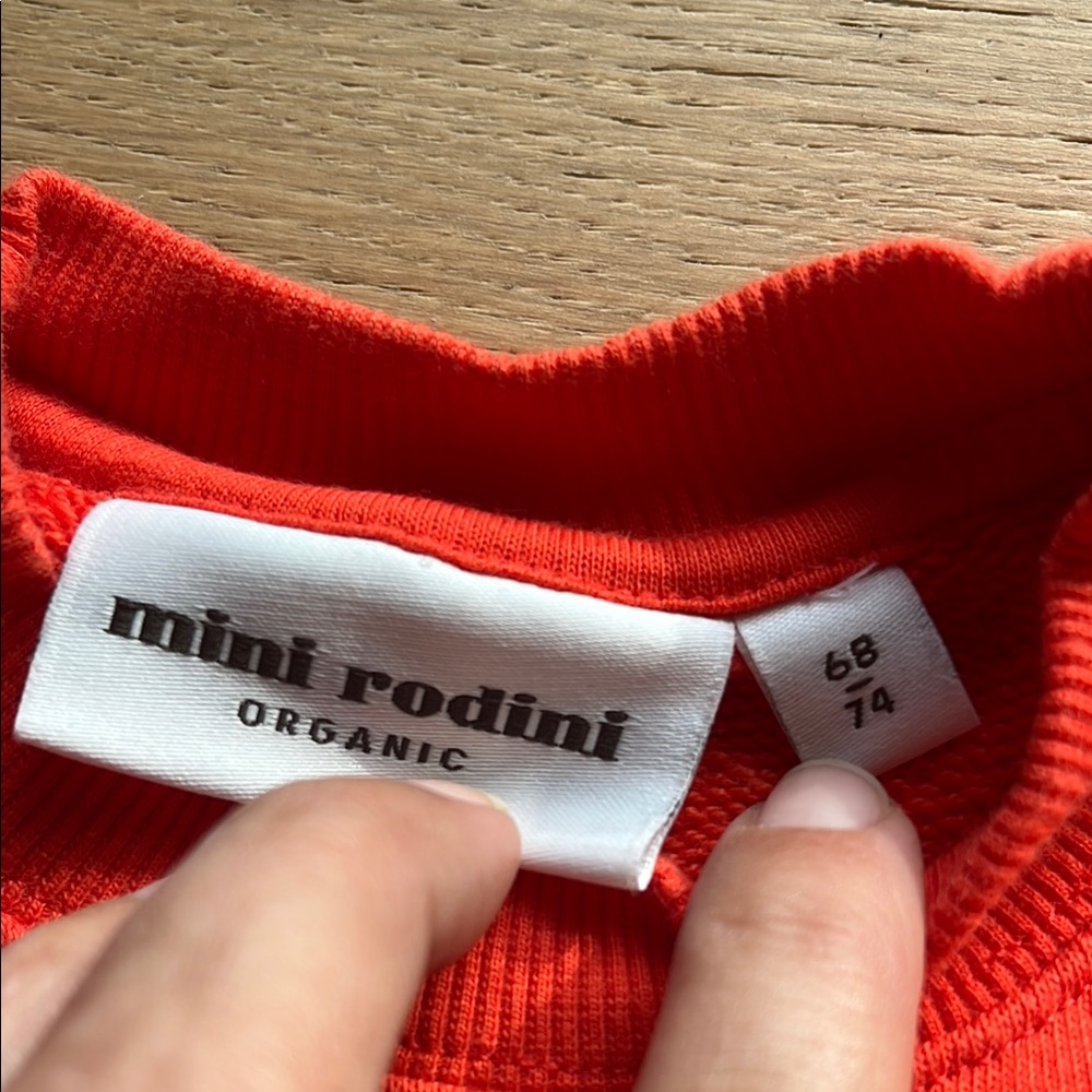 Mini Rodini Bright Red UFO Sweatshirt - Picture 2 of 4